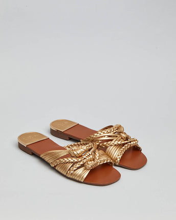 Buonarotti Slippers Goud Vlecht