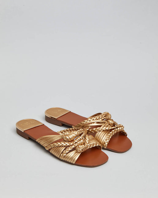 Buonarotti Slippers Goud Vlecht