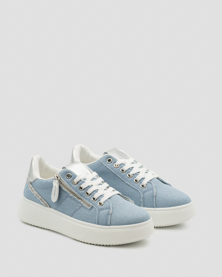 Buonarotti Sneakers Blauw Jeans Rits