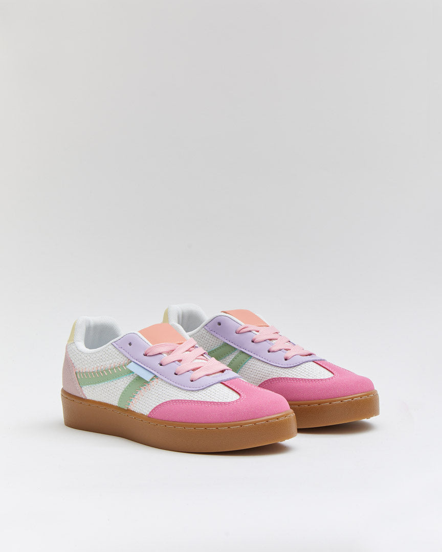 Buonarotti Sneakers Wit Colored Canvas
