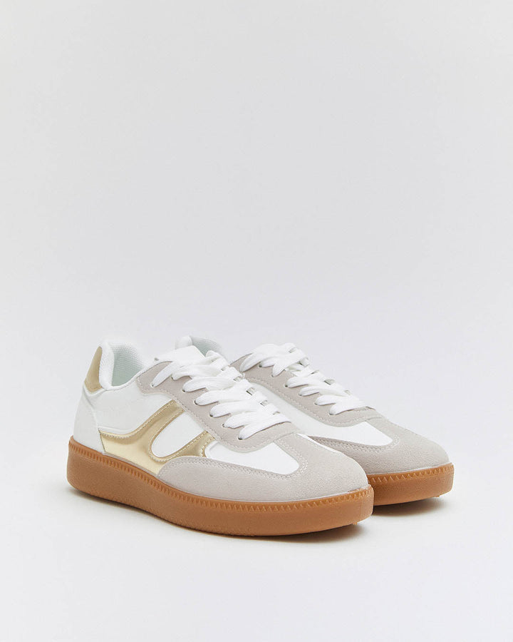 Buonarotti Sneakers Wit Samba Goud