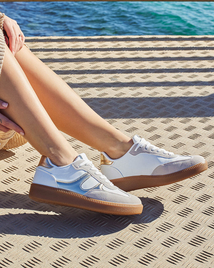 Buonarotti Sneakers Wit Samba Goud