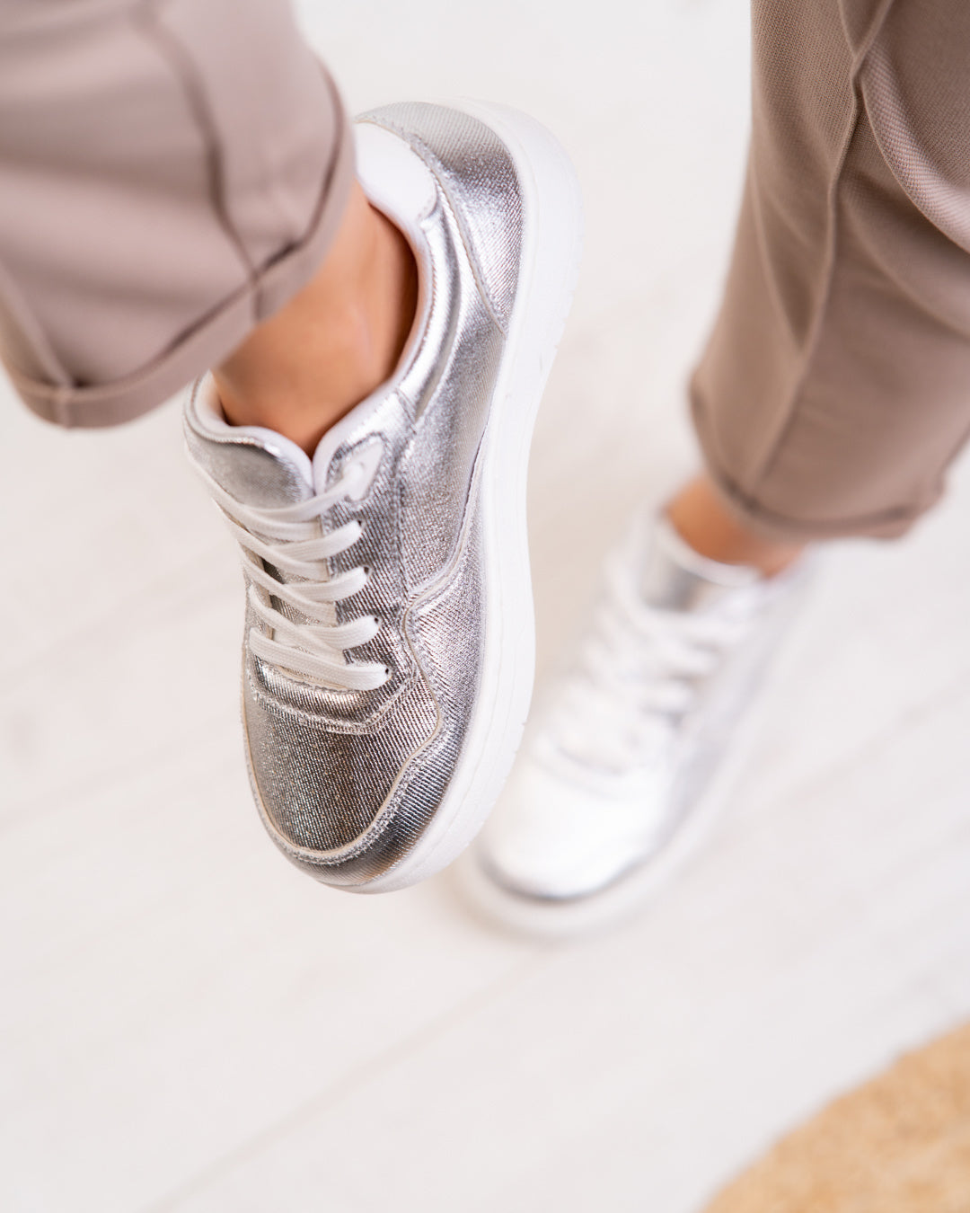Buonarotti Sneakers Zilver Inspired Force Wit