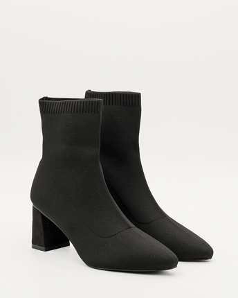 Buonarotti Sock Heels Zwart Hak Suedine