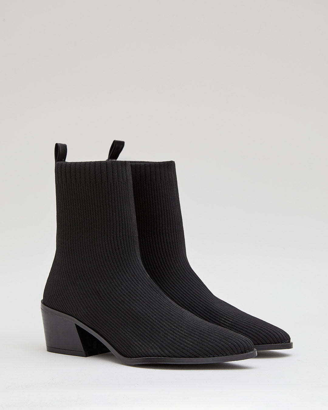 Buonarotti Sock Laarsjes Zwart Blokhak