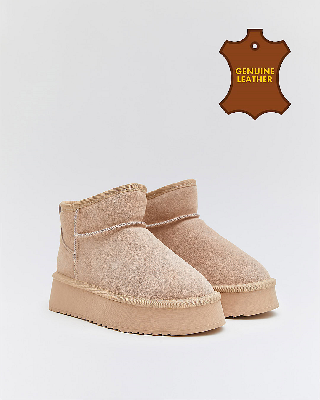 Buonarotti Ugie Boots Beige Leer Plateau