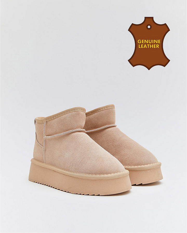 Buonarotti Ugie Boots Beige Leer Plateau