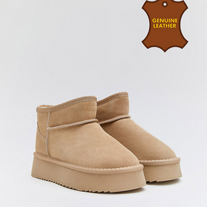 Buonarotti Ugie Boots Khaki Leer Plateau