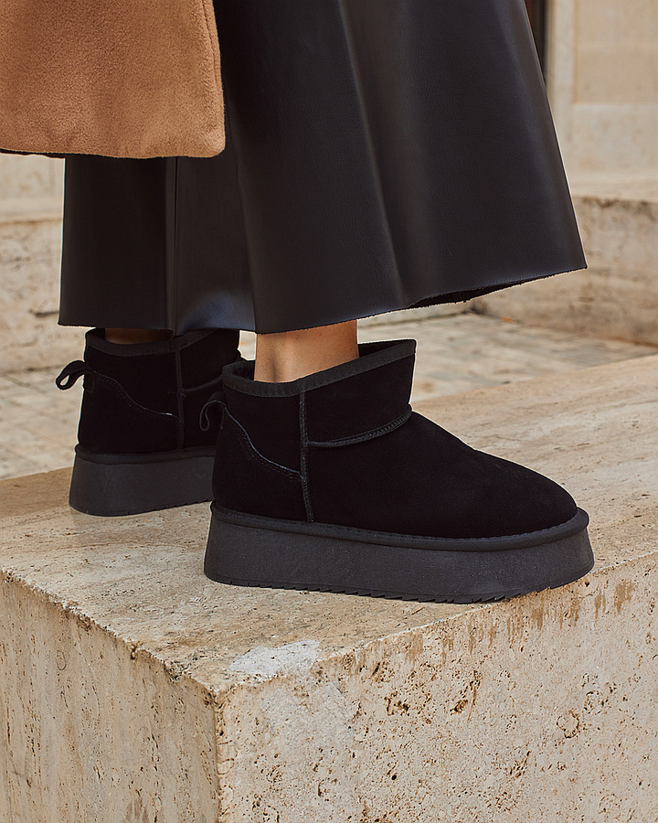 Buonarotti Ugie Boots Zwart Leer Plateau