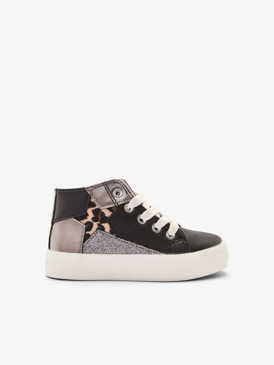 Conguitos Hoge Sneakers Meisjes Zwart Star Leopard