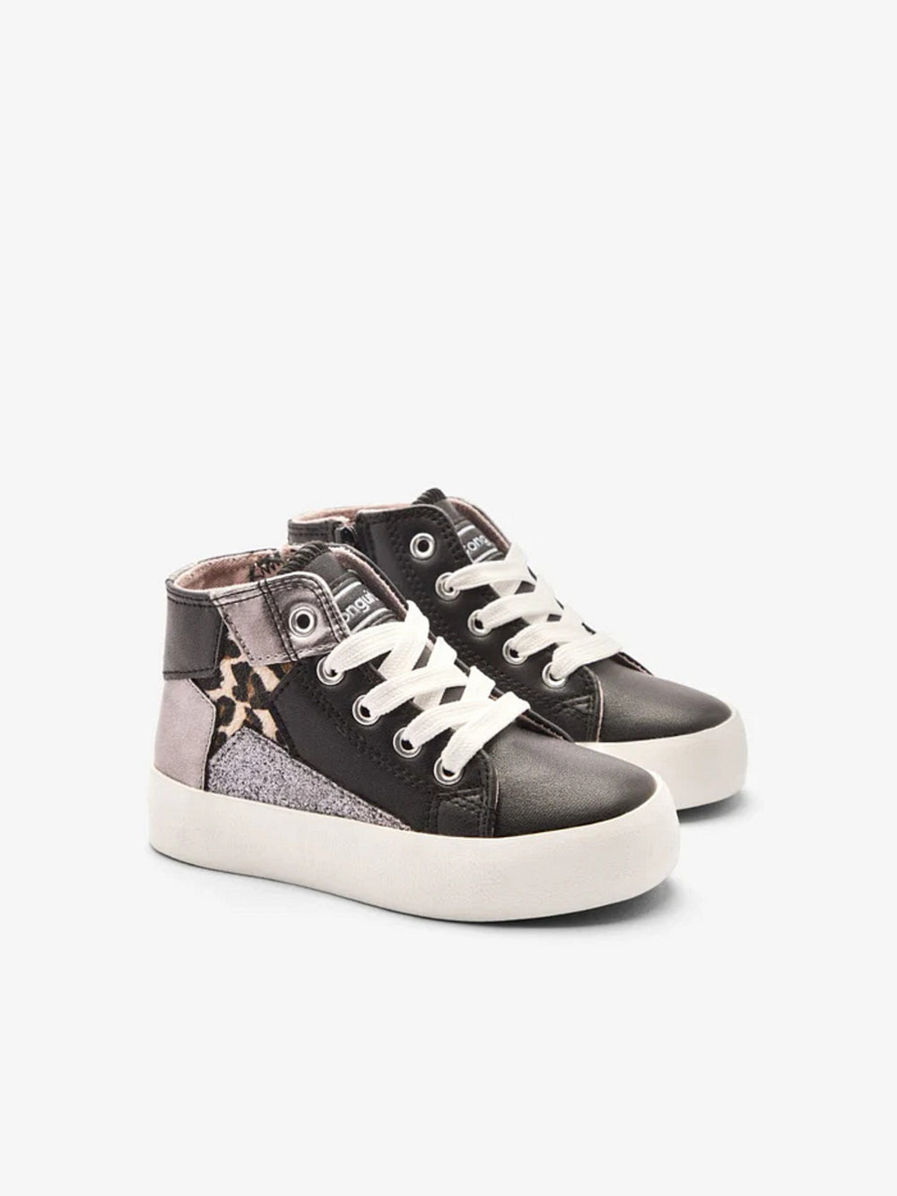 Conguitos Hoge Sneakers Meisjes Zwart Star Leopard