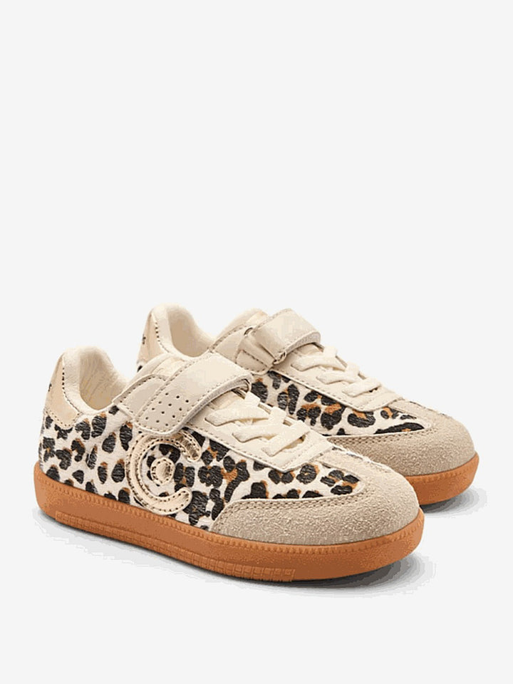 Conguitos Sneakers Meisjes Creme Leopard Logo