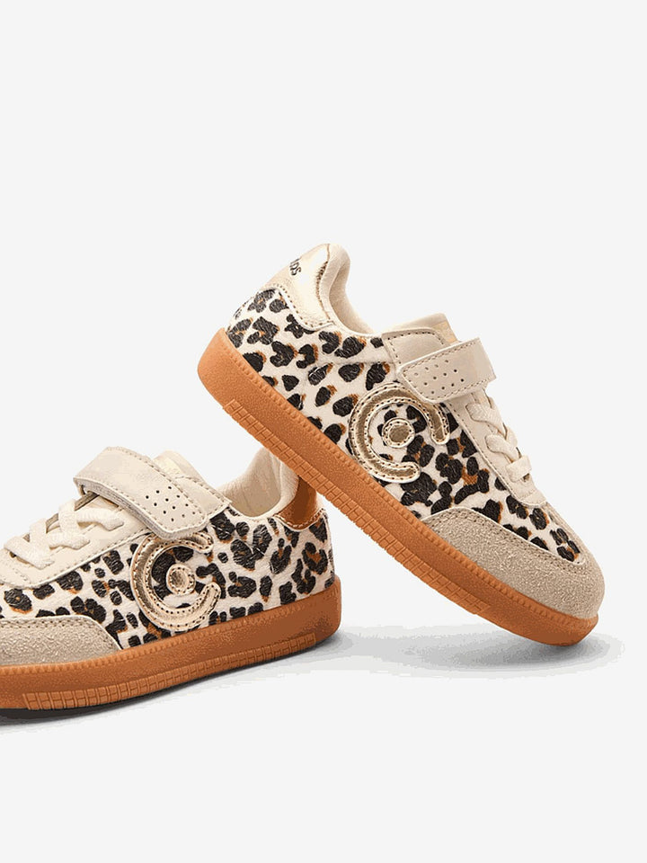 Conguitos Sneakers Meisjes Creme Leopard Logo