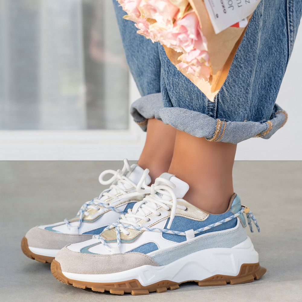 DWRS The label DWRS sneakers BONNEY denim Champagne