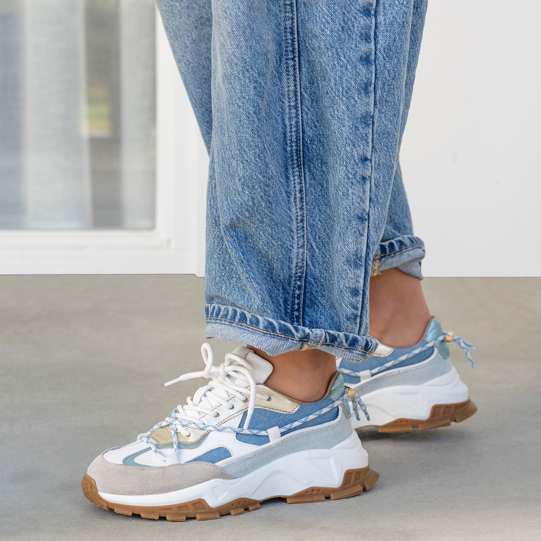 DWRS The label DWRS sneakers BONNEY denim Champagne