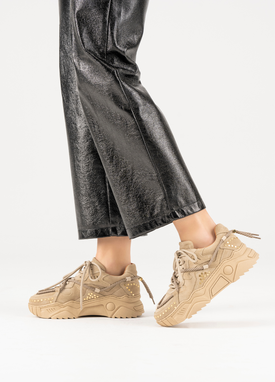 DWRS The label DWRS sneakers JUPITER Beige studs