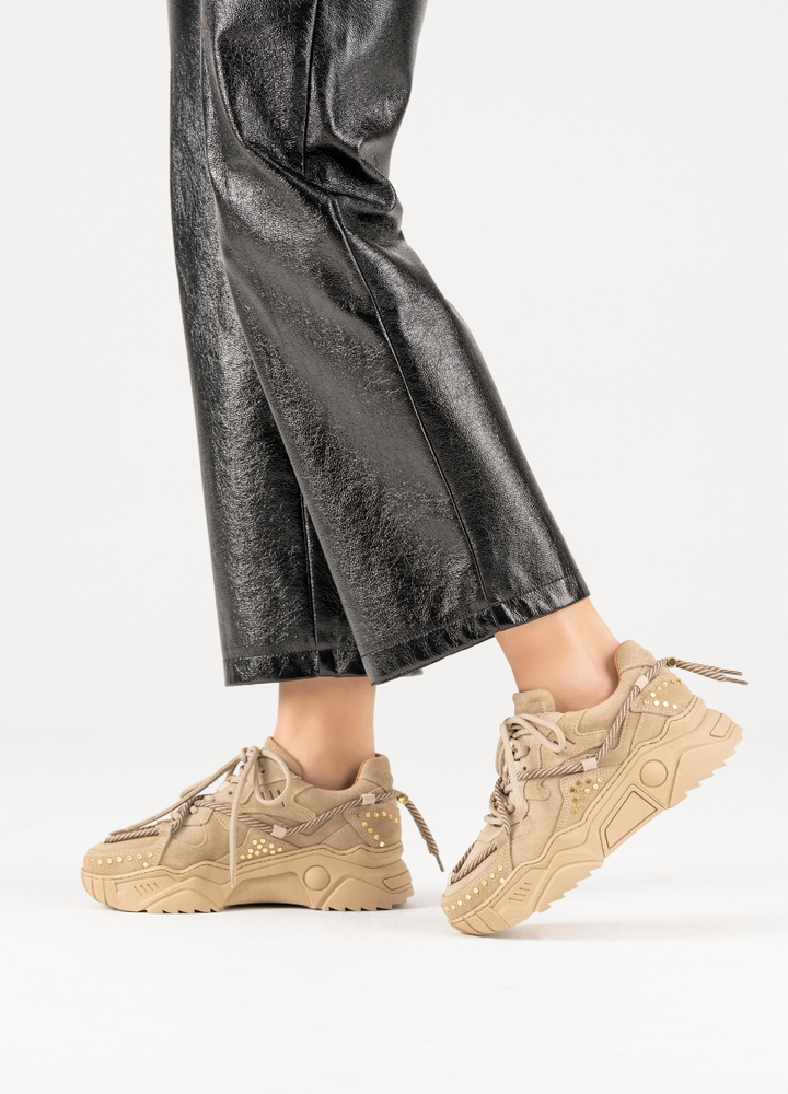 DWRS The label DWRS sneakers JUPITER Beige studs