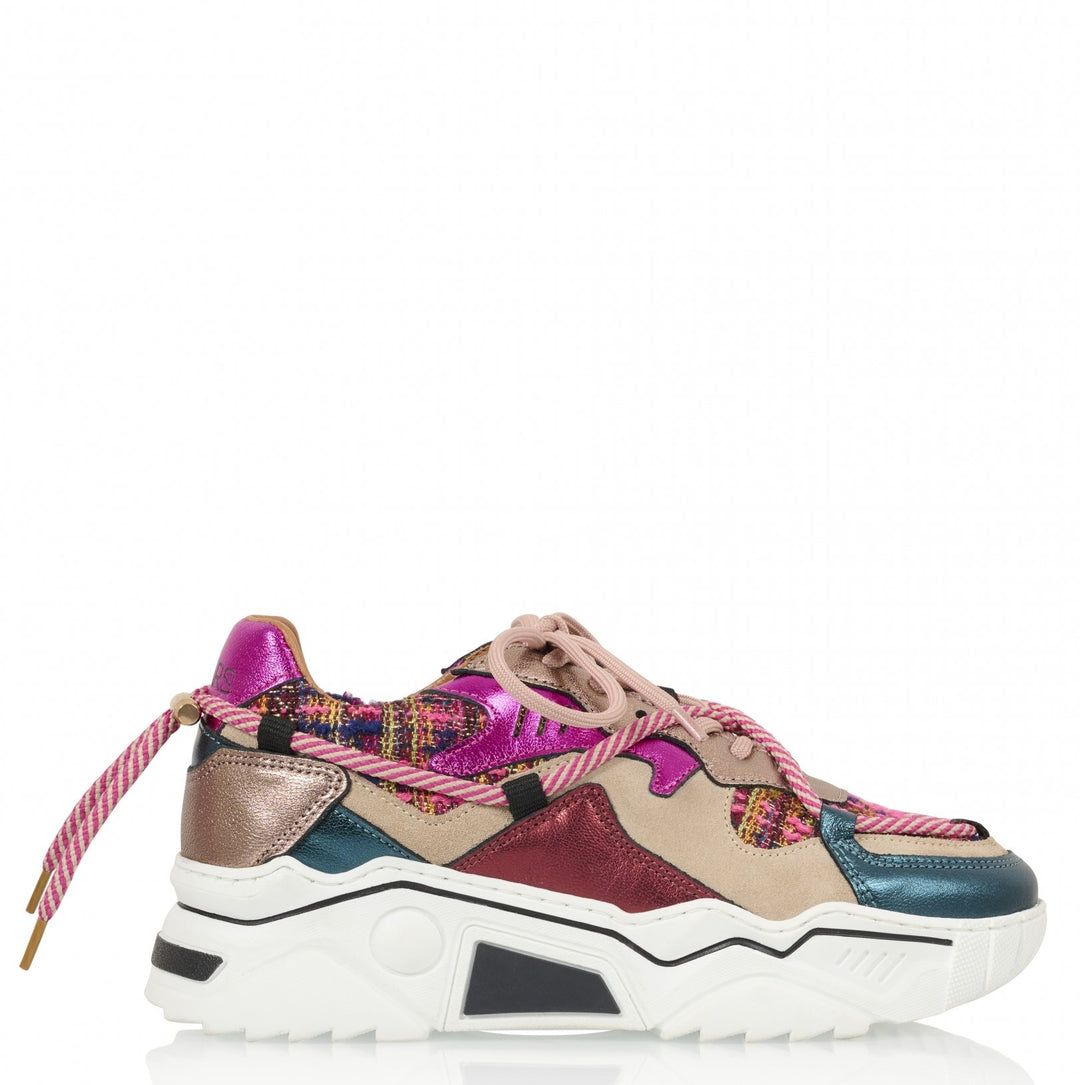 DWRS The label DWRS sneakers JUPITER tweed Beige Fuchsia