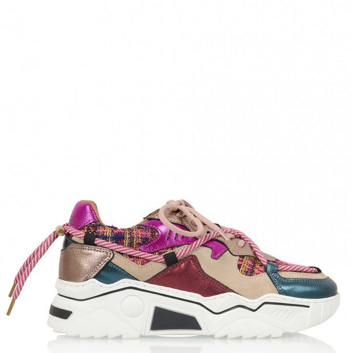 DWRS The label DWRS sneakers JUPITER tweed Beige Fuchsia
