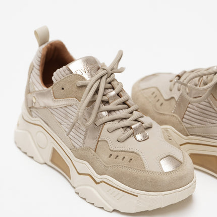 DWRS The label DWRS sneakers PLUTO  beige corduroy