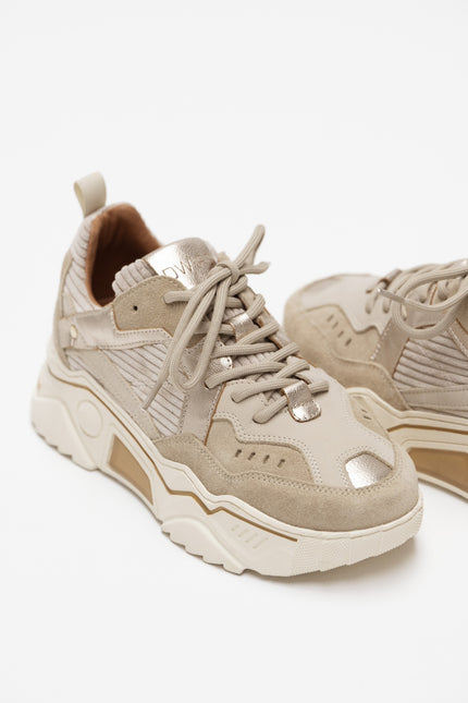 DWRS The label DWRS sneakers PLUTO  beige corduroy