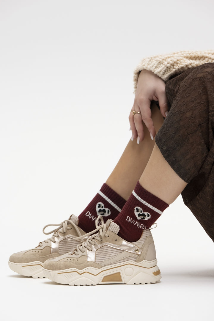 DWRS The label DWRS sneakers PLUTO  beige corduroy