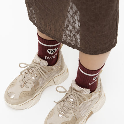 DWRS The label DWRS sneakers PLUTO  beige corduroy