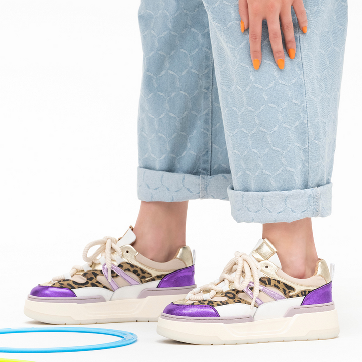 DWRS The label DWRS sneakers WALTON leopard Sand - Purple