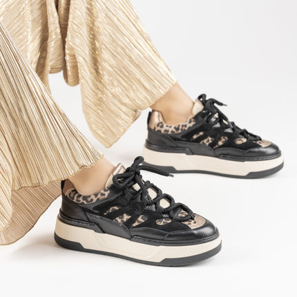 DWRS The label DWRS sneakers WALTON zwart leopard