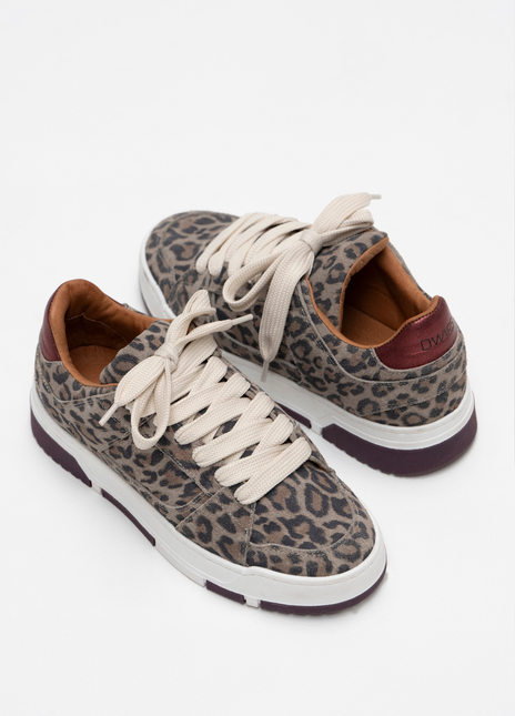 DWRS The label DWRS sneakers WHITBY Brodeaux leopard