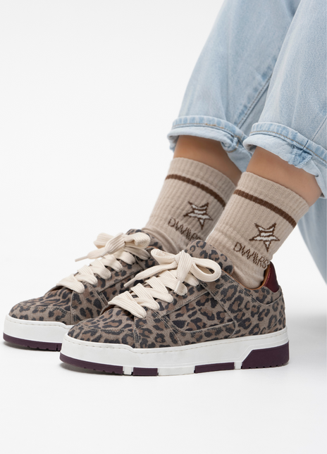 DWRS The label DWRS sneakers WHITBY Brodeaux leopard