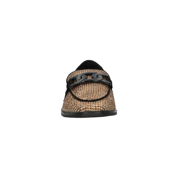 La Strada Loafers Beige Strass Chain
