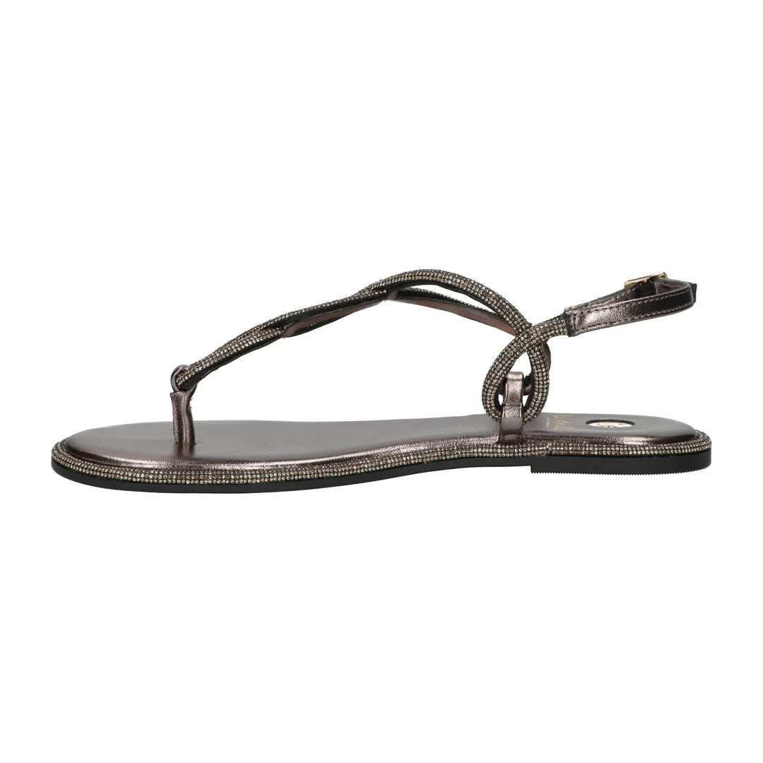 La Strada Sandalen Pewter Steentjes
