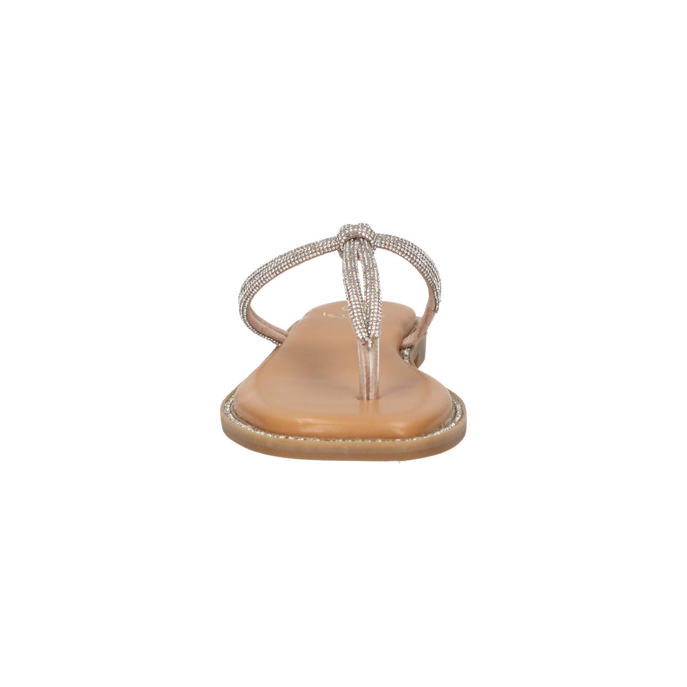 La Strada Slippers Nude Steentjes