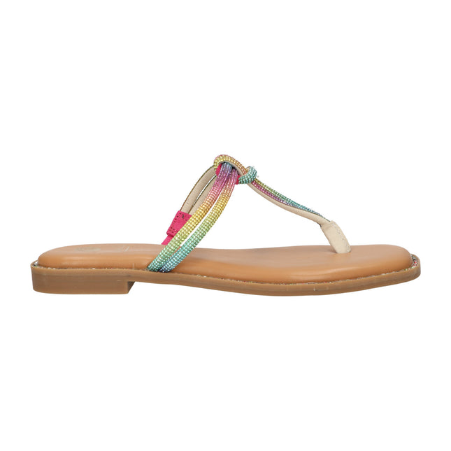 La Strada Slippers Rainbow Steentjes