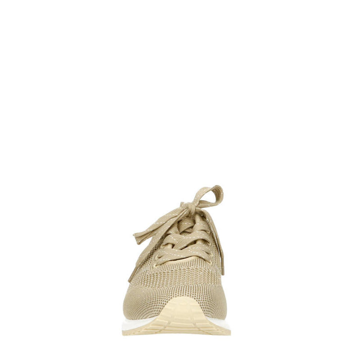 La Strada Sneaker Beige Knitted Silver