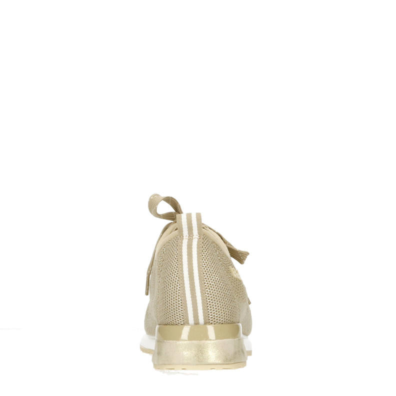 La Strada Sneaker Beige Knitted Silver