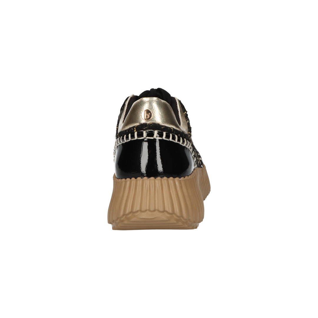 La Strada Sneakers Zwart Canvas Goud