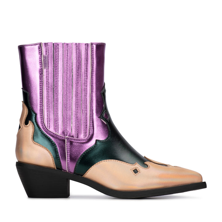 POSH by Poelman Enkel laarzen Roxi Paars Korte Cowboy Boots