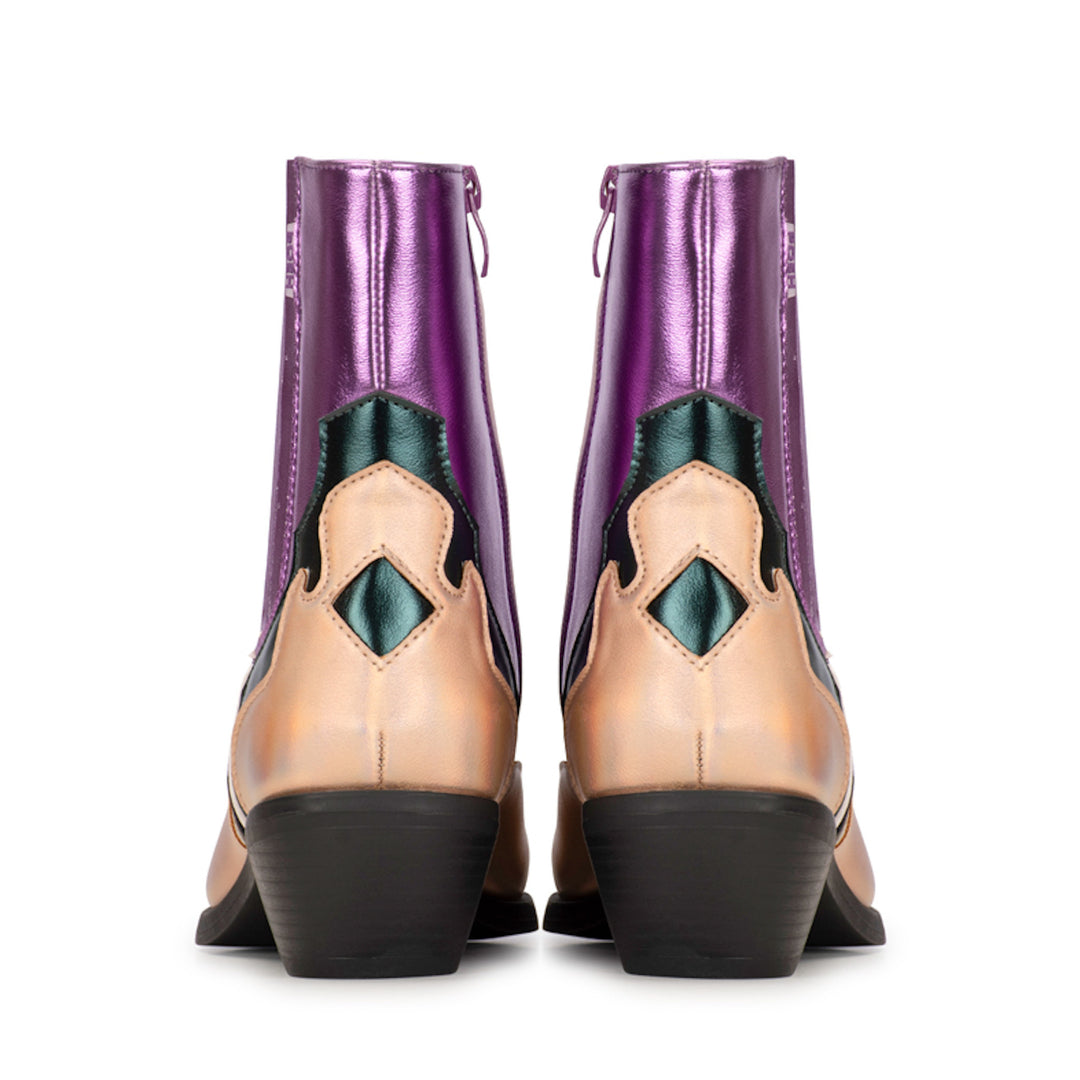 POSH by Poelman Enkel laarzen Roxi Paars Korte Cowboy Boots