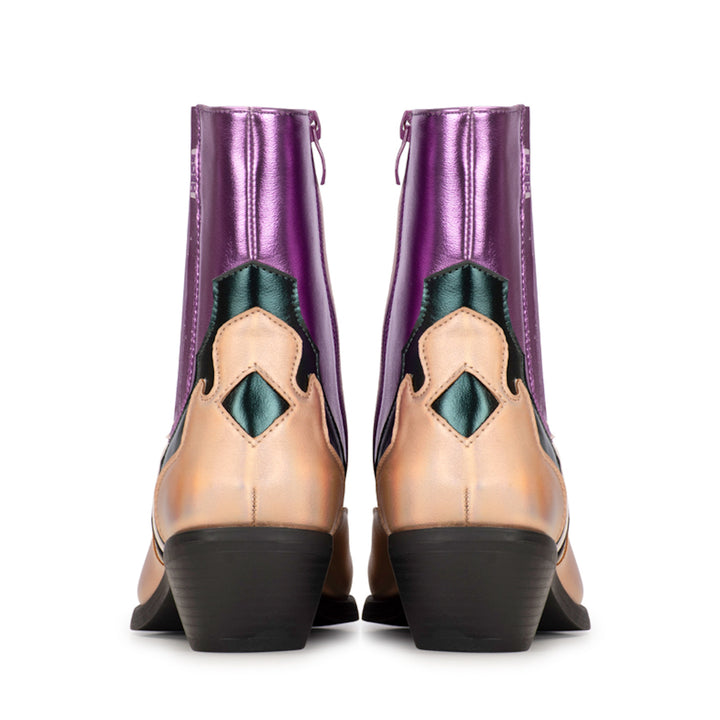 POSH by Poelman Enkel laarzen Roxi Paars Korte Cowboy Boots