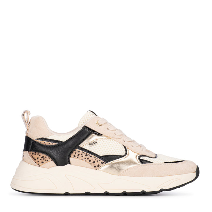 POSH by Poelman Sneakers Beige Caro Chunky
