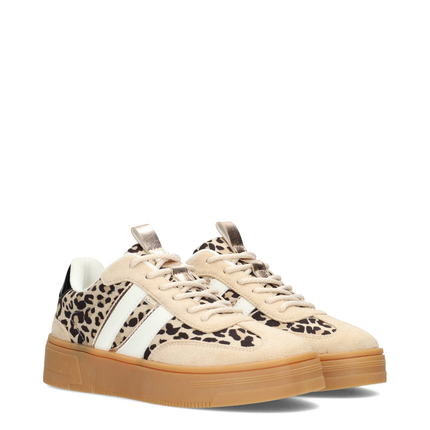 POSH by Poelman Sneakers Beige Lily Leopard