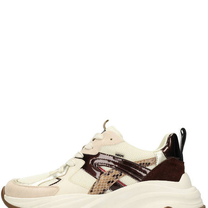 POSH by Poelman Sneakers Bruin GIGI Beige combi