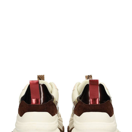 POSH by Poelman Sneakers Bruin GIGI Beige combi