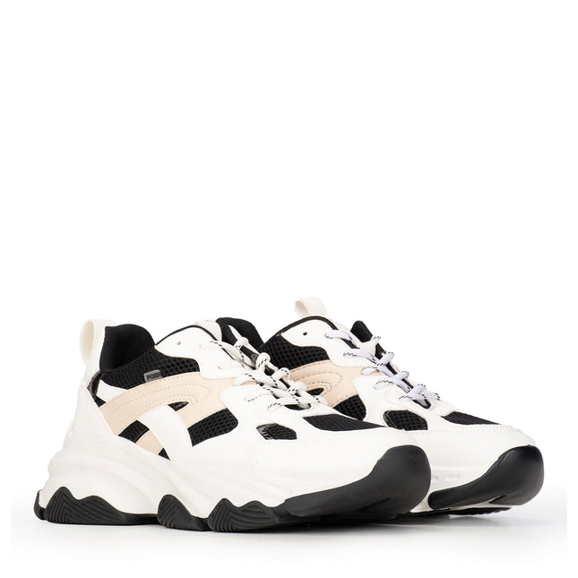 POSH by Poelman Sneakers Wit GIGI Beige combi