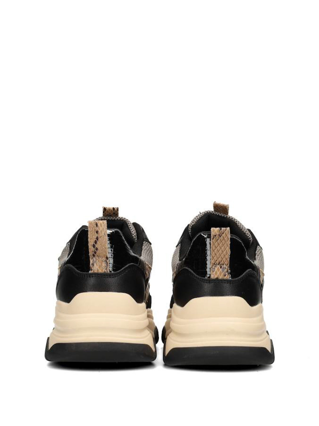 POSH by Poelman Sneakers Zwart GIGI Beige Combi