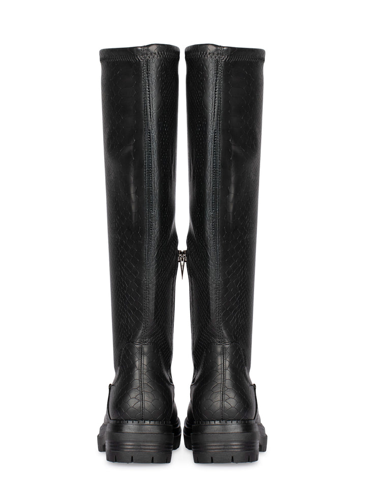 POSH by Poelman Stretch Laarzen Zwart Cybele Boots Print