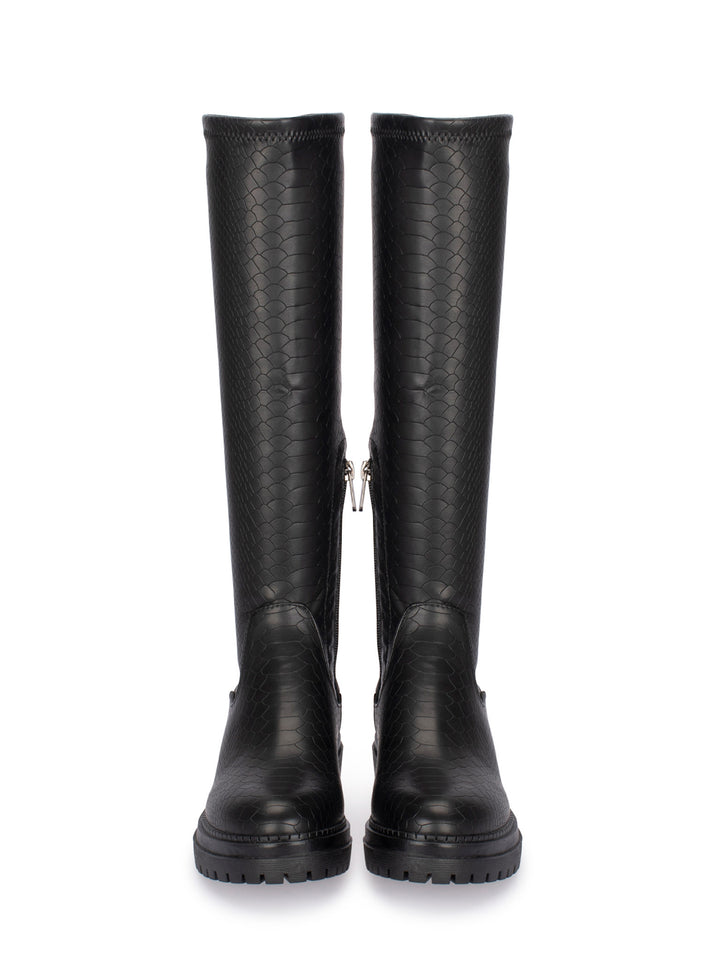 POSH by Poelman Stretch Laarzen Zwart Cybele Boots Print