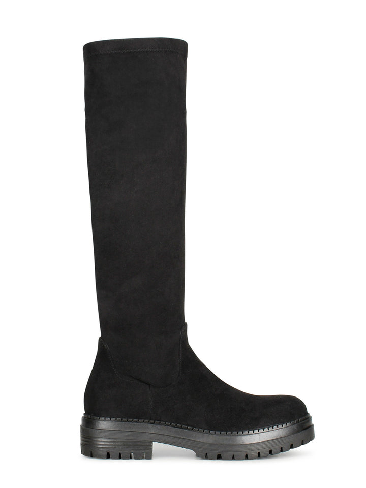POSH by Poelman Stretch Laarzen Zwart Suedine Cybele Boots